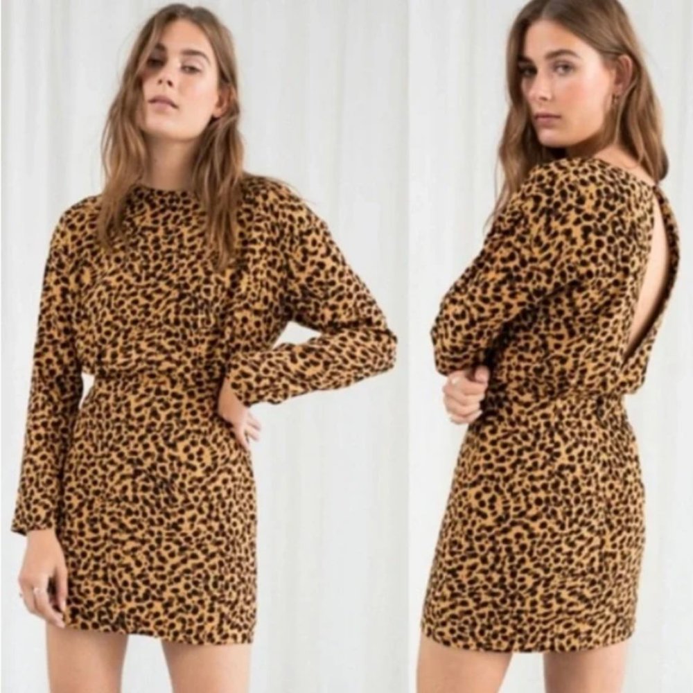 💥NWOT Stockholm Atelier x & Other Stories Animal Print Dress Size 6 EUR38